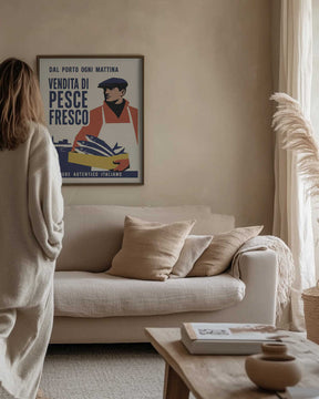 Italian Fish Market Poster