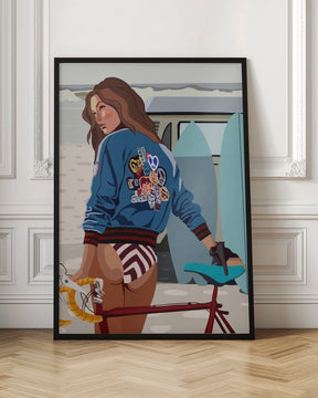 Bike Illustration Poster - Corkframes.com