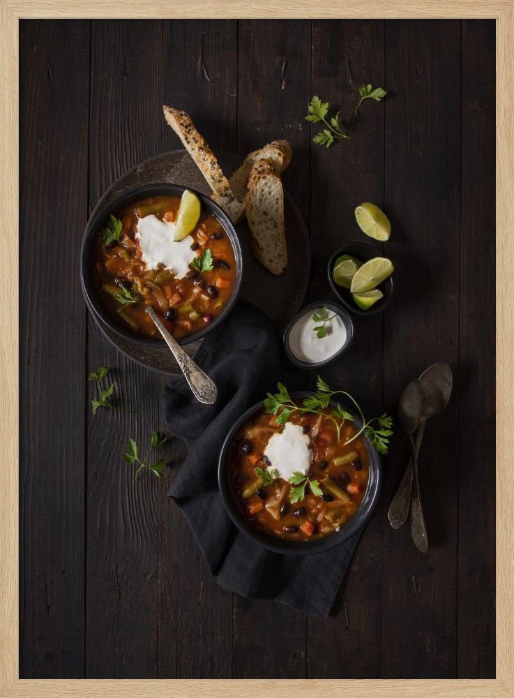 Black Beans and Cabbage Soup Poster - Corkframes.com