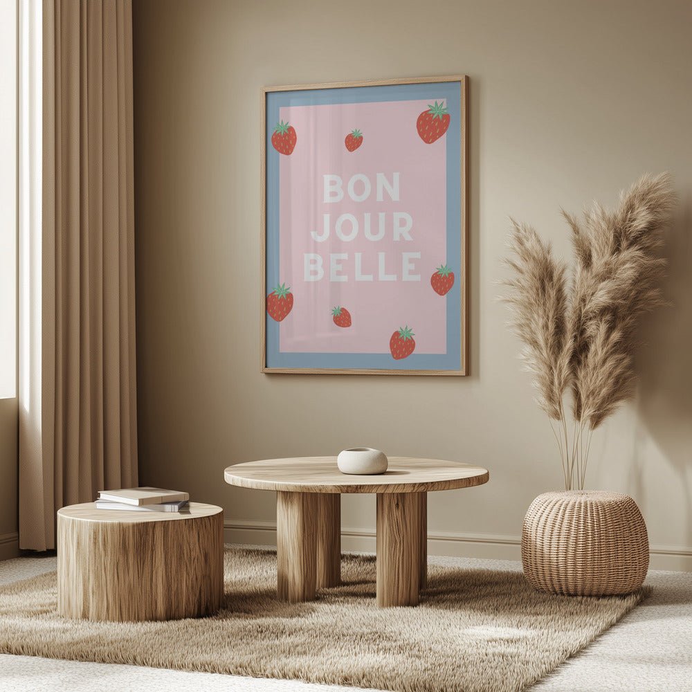 Bon Jour Belle Poster - Corkframes.com