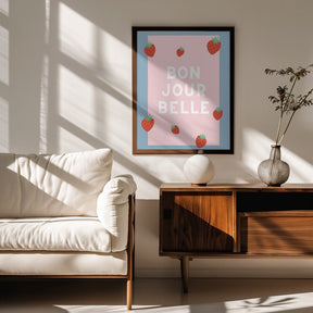 Bon Jour Belle Poster - Corkframes.com