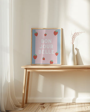 Bon Jour Belle Poster - Corkframes.com