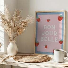 Bon Jour Belle Poster - Corkframes.com