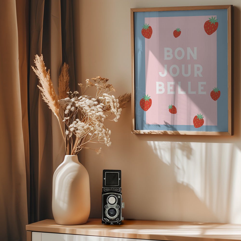 Bon Jour Belle Poster - Corkframes.com