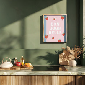 Bon Jour Belle Poster - Corkframes.com