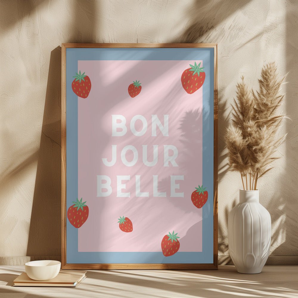 Bon Jour Belle Poster - Corkframes.com