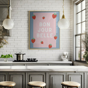 Bon Jour Belle Poster - Corkframes.com