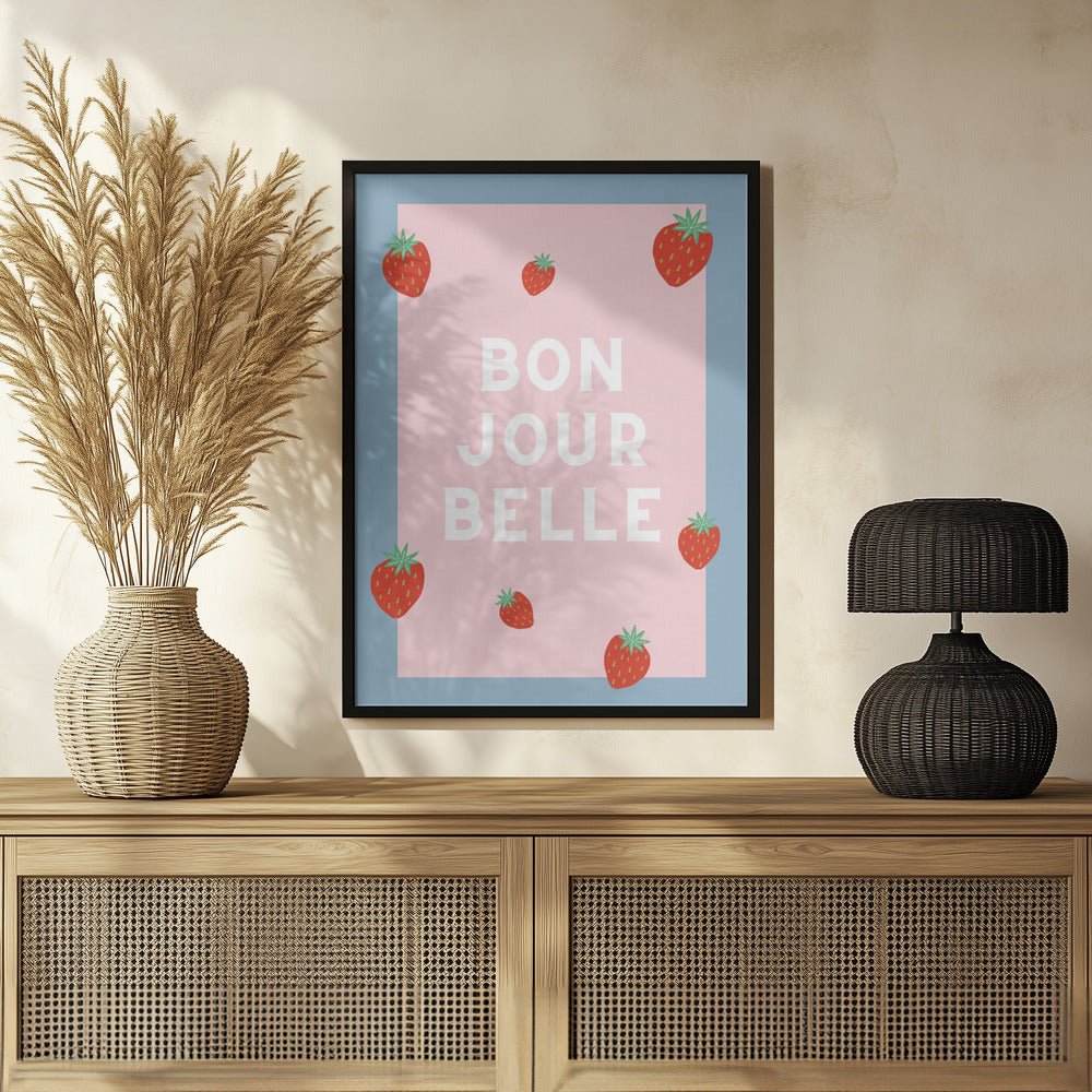 Bon Jour Belle Poster - Corkframes.com