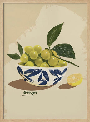 Bowl Of Grapes Poster - Corkframes.com