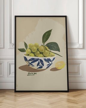 Bowl Of Grapes Poster - Corkframes.com