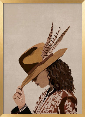 Brunette Country Girl Poster - Corkframes.com