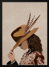 Brunette Country Girl Poster - Corkframes.com