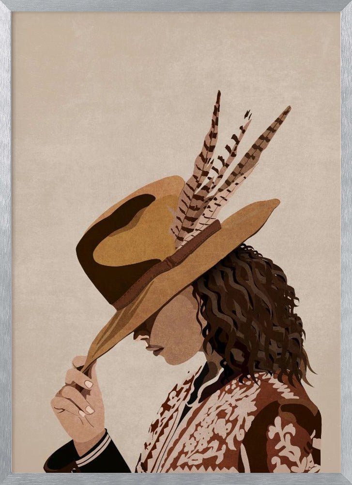 Brunette Country Girl Poster - Corkframes.com