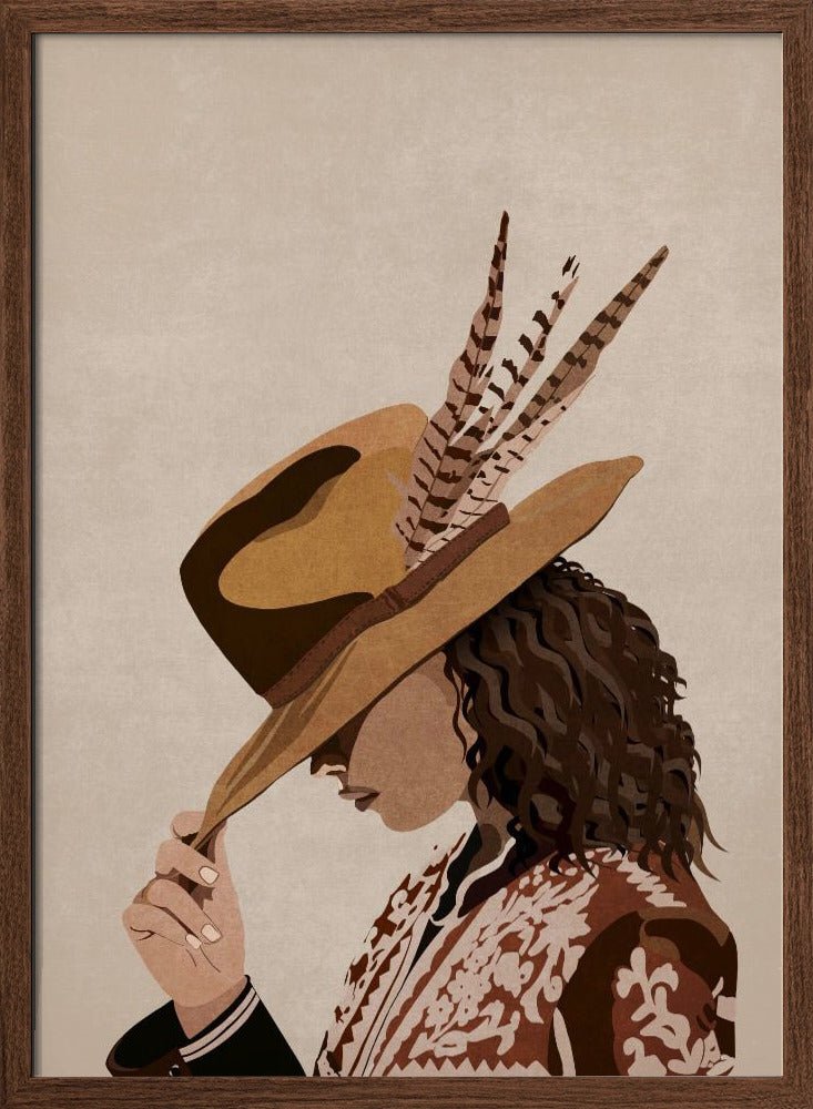 Brunette Country Girl Poster - Corkframes.com