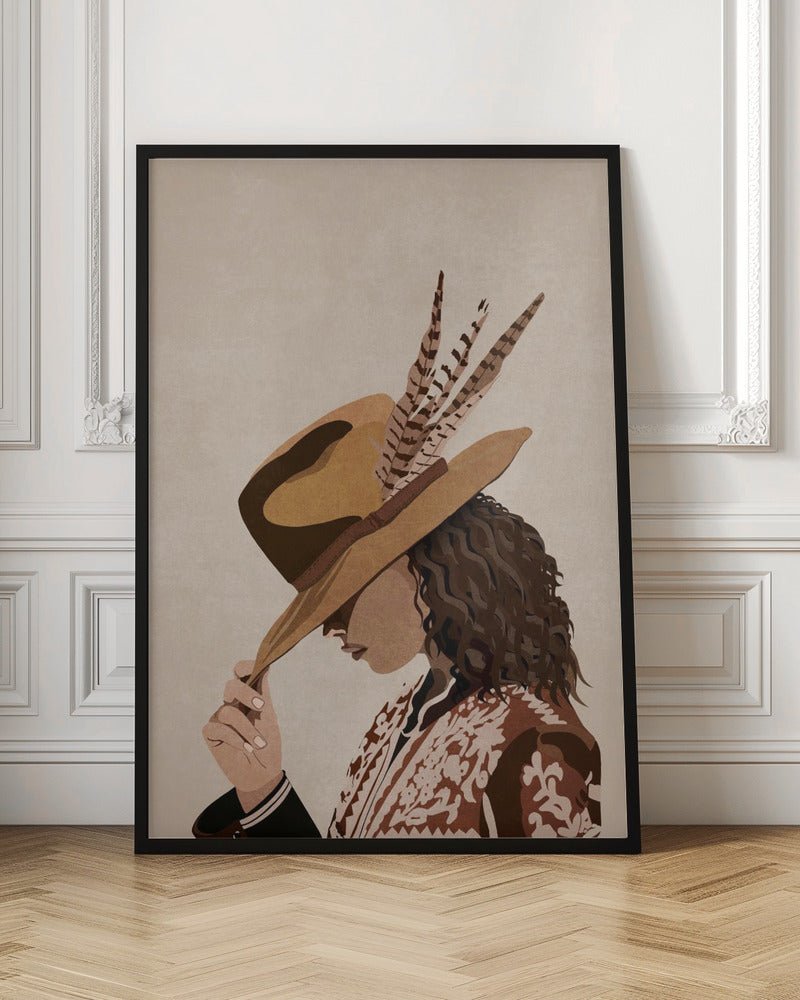 Brunette Country Girl Poster - Corkframes.com