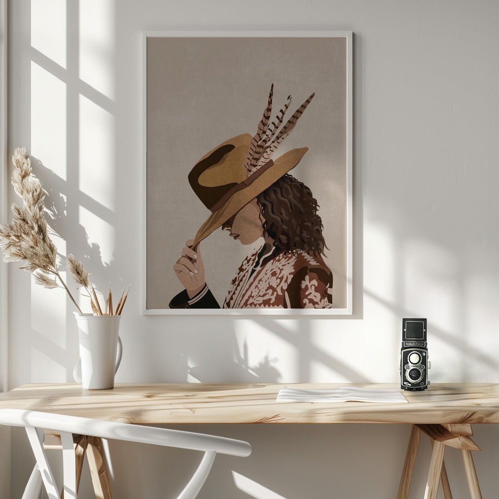 Brunette Country Girl Poster - Corkframes.com