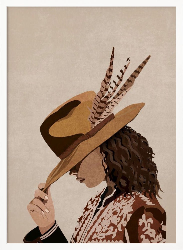 Brunette Country Girl Poster - Corkframes.com