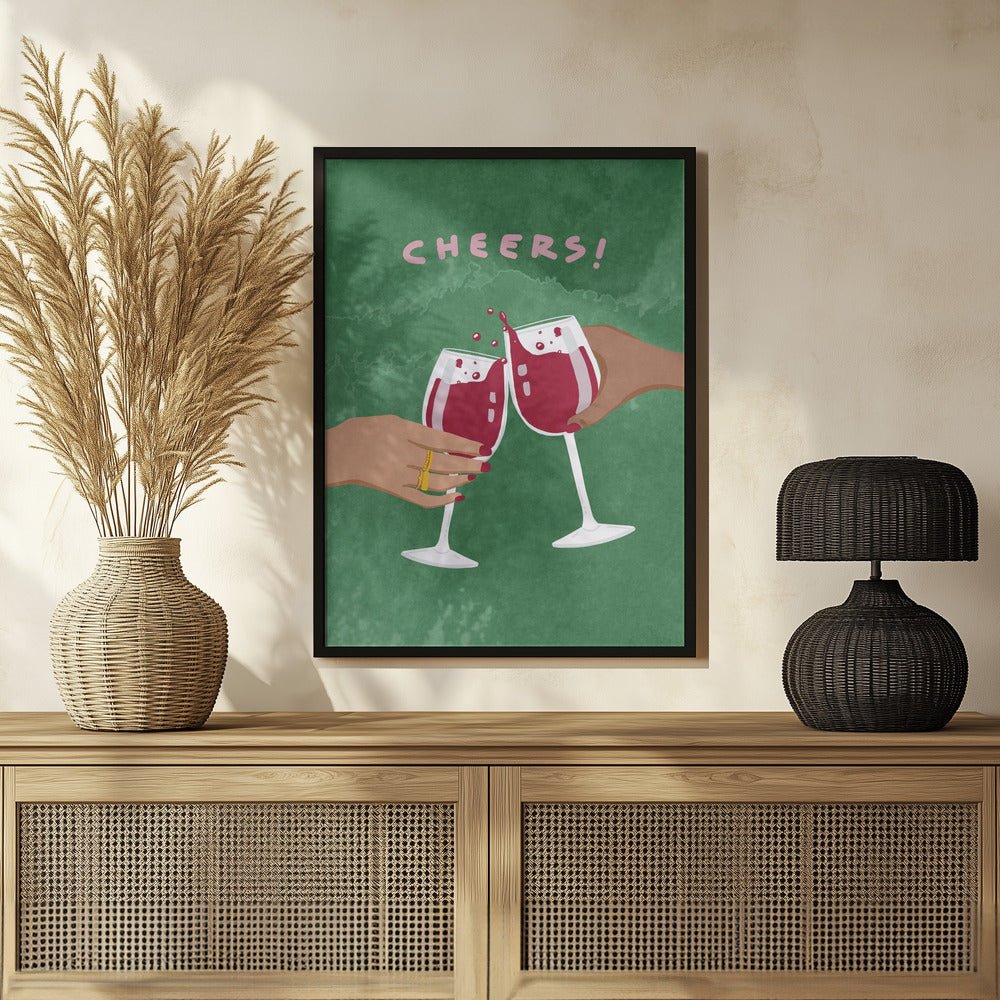 Cheers To Us Poster - Corkframes.com