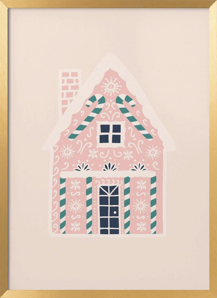 Christmas Gingerbread House Poster - Corkframes.com