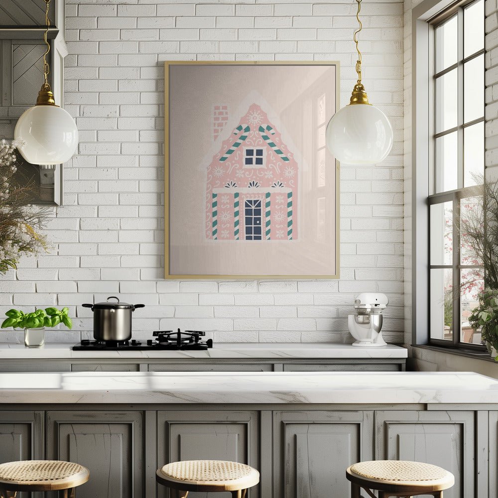 Christmas Gingerbread House Poster - Corkframes.com