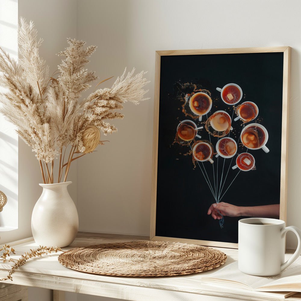 Coffee Balloons Poster - Corkframes.com