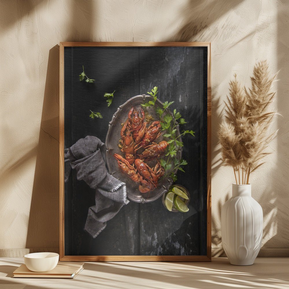 Crayfish And Parsley Poster - Corkframes.com