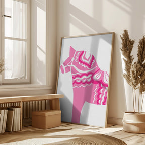 Dala Horse in Pink Poster - Corkframes.com