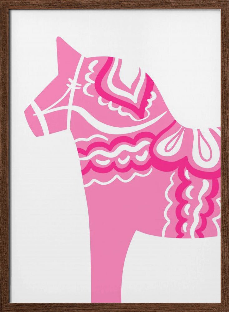 Dala Horse in Pink Poster - Corkframes.com