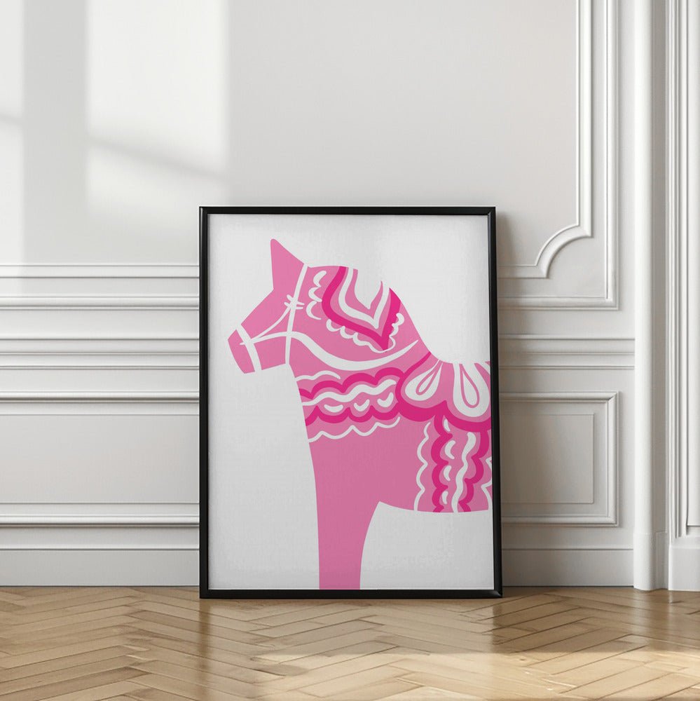 Dala Horse in Pink Poster - Corkframes.com