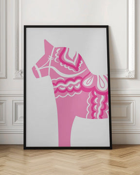 Dala Horse in Pink Poster - Corkframes.com