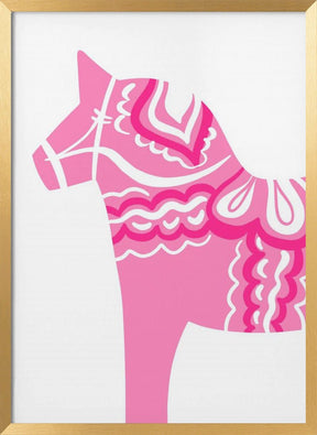 Dala Horse in Pink Poster - Corkframes.com