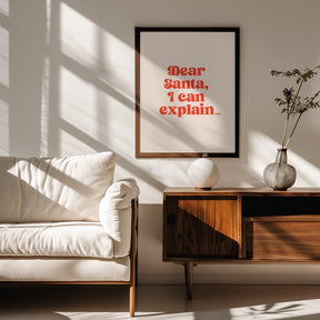 Dear Santa I can Explain Poster - Corkframes.com