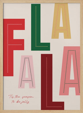 FaLaLa Christmas Season Poster - Corkframes.com