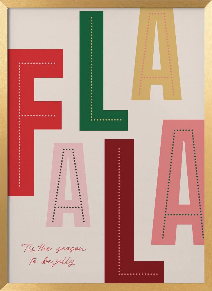 FaLaLa Christmas Season Poster - Corkframes.com