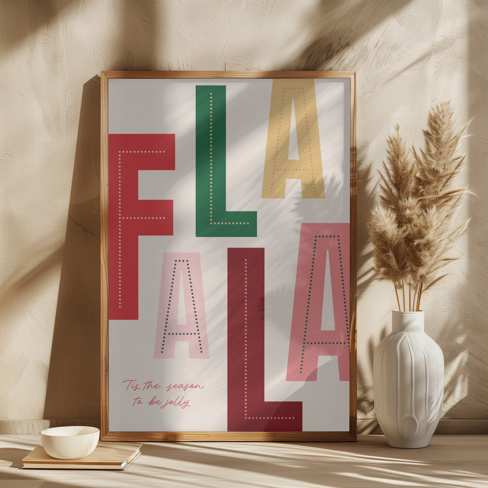 FaLaLa Christmas Season Poster - Corkframes.com