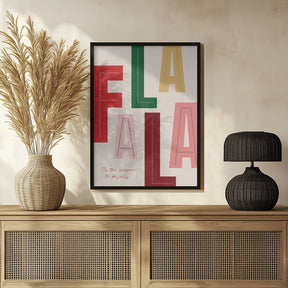 FaLaLa Christmas Season Poster - Corkframes.com