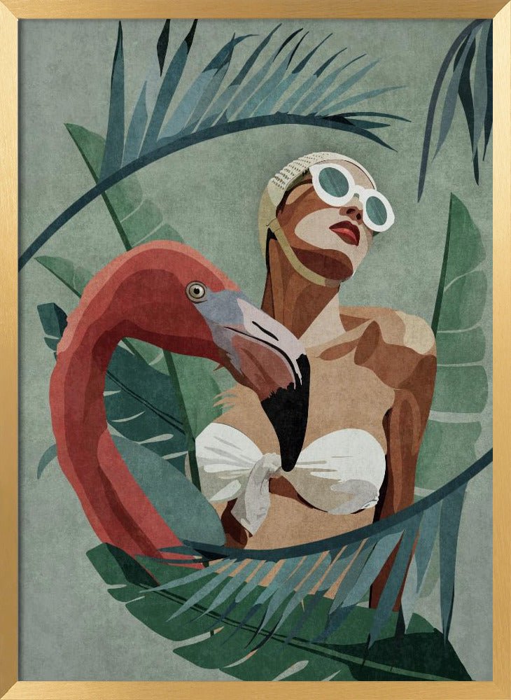 Flamingo Lady Poster - Corkframes.com