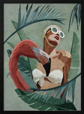 Flamingo Lady Poster - Corkframes.com