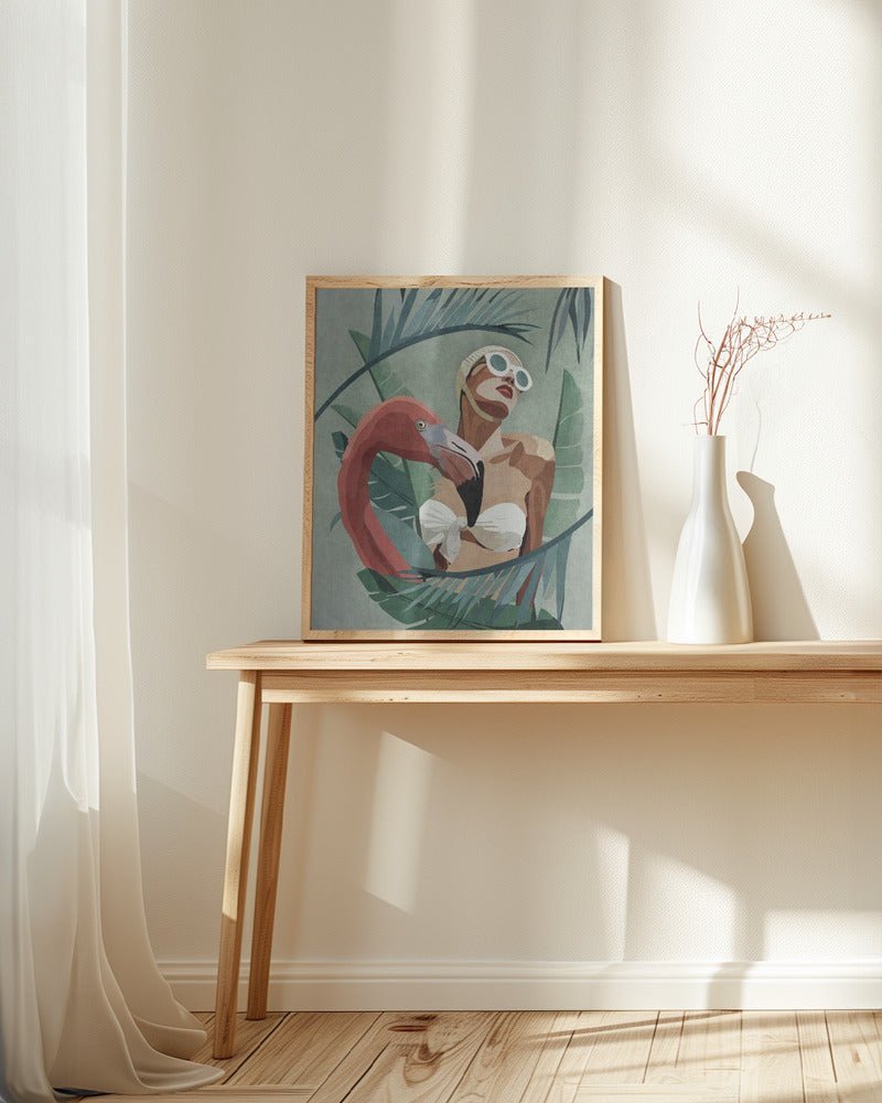 Flamingo Lady Poster - Corkframes.com