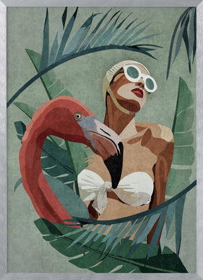 Flamingo Lady Poster - Corkframes.com