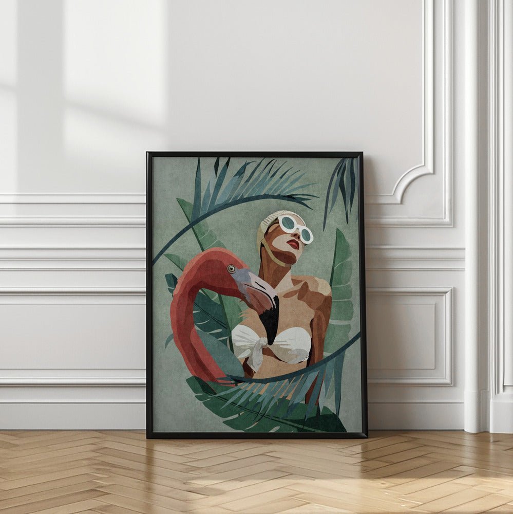 Flamingo Lady Poster - Corkframes.com