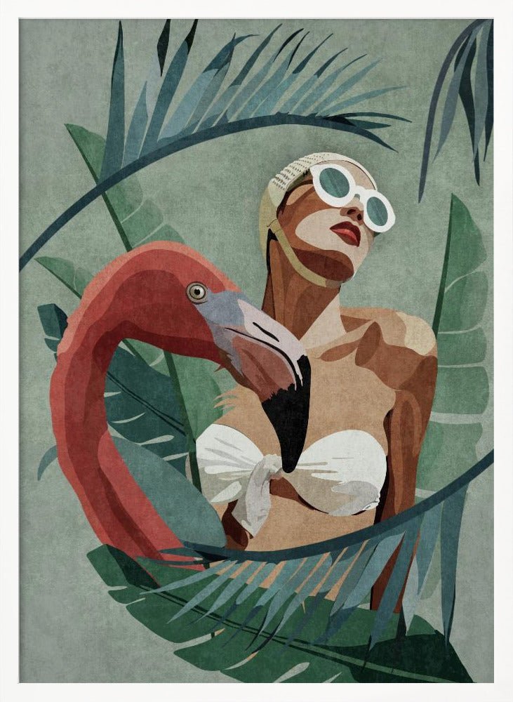 Flamingo Lady Poster - Corkframes.com