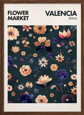 Flower Market - Valencia Poster - Corkframes.com