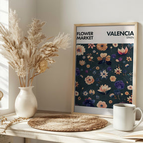 Flower Market - Valencia Poster - Corkframes.com