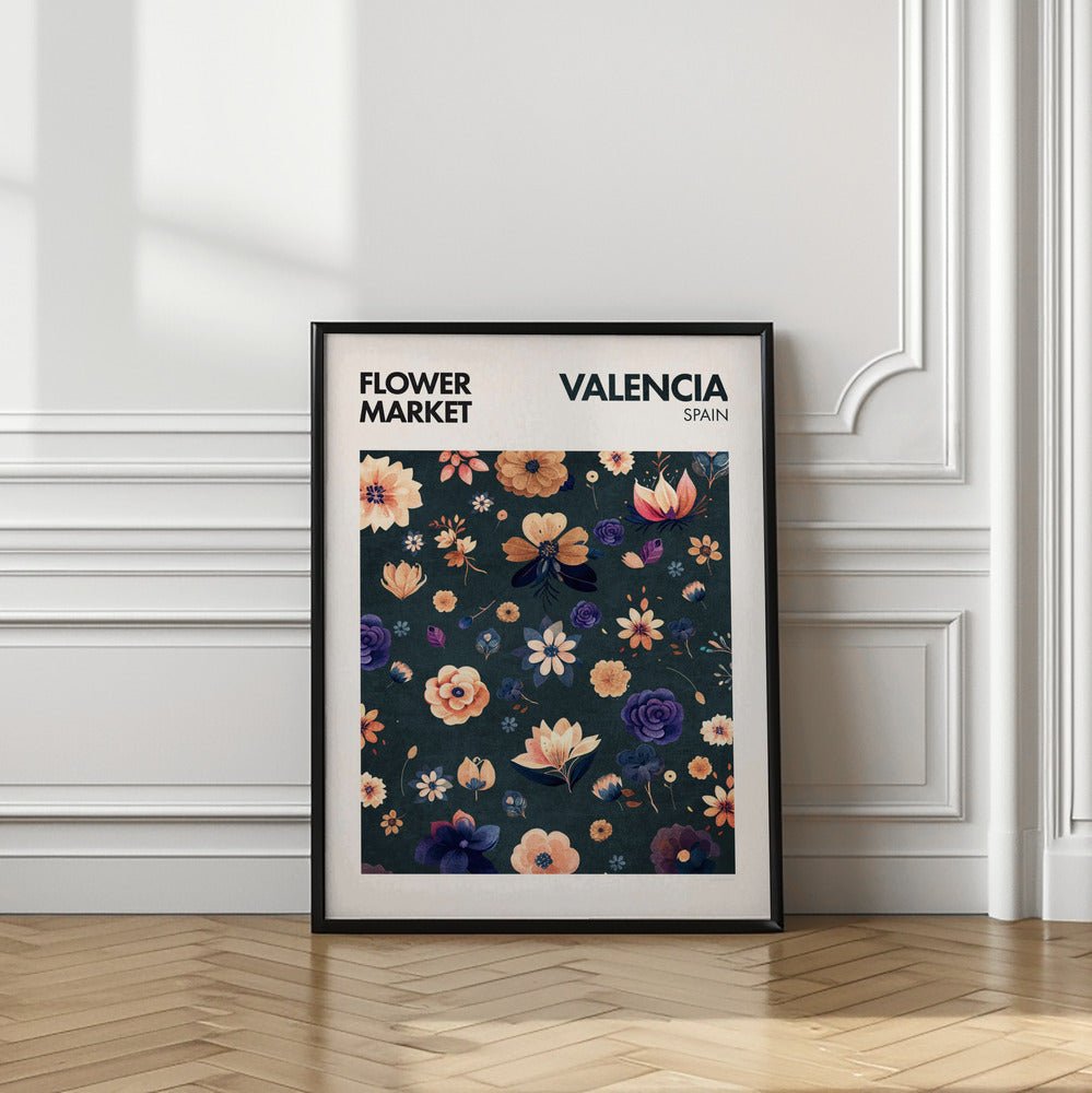 Flower Market - Valencia Poster - Corkframes.com