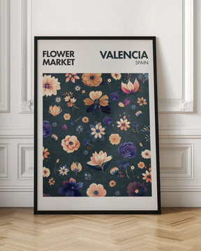 Flower Market - Valencia Poster - Corkframes.com