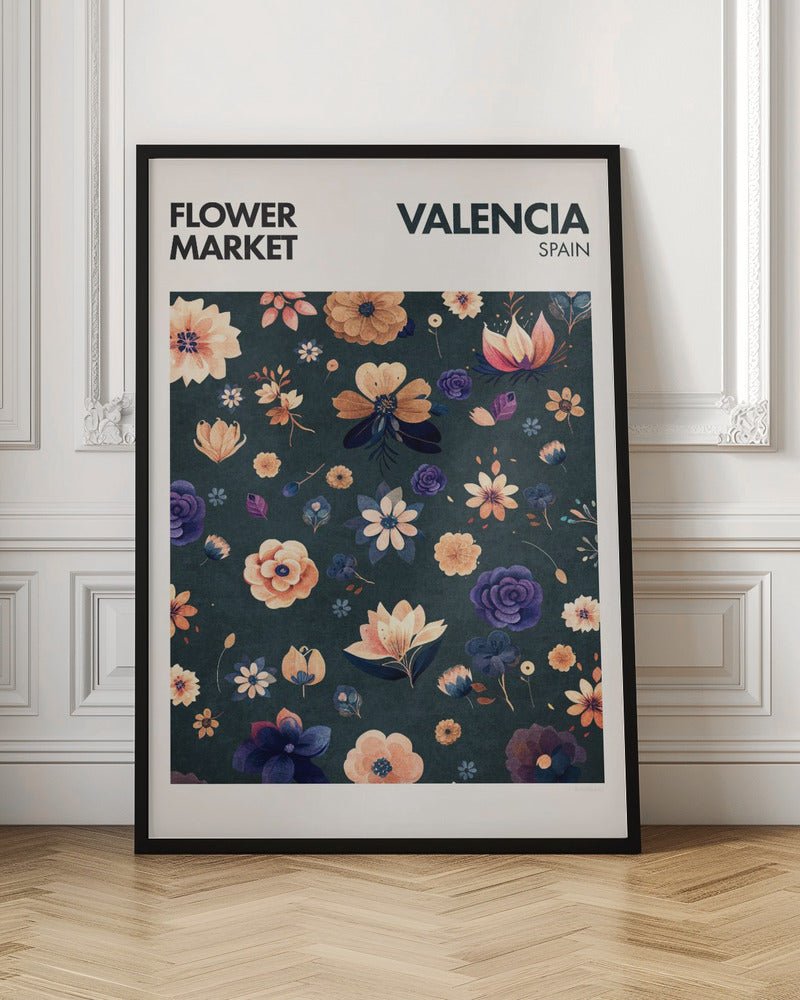 Flower Market - Valencia Poster - Corkframes.com