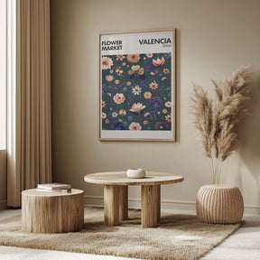 Flower Market - Valencia Poster - Corkframes.com