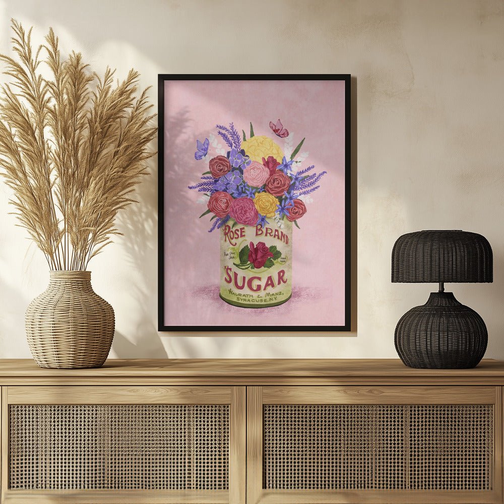 Flowers In a Vintage Can Poster - Corkframes.com