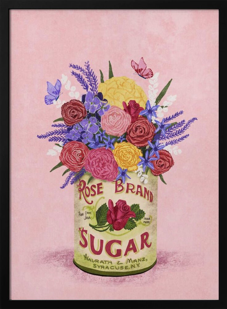 Flowers In a Vintage Can Poster - Corkframes.com